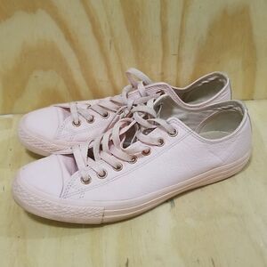 Converse Pink Leather Chuck Taylor Mens sz 9 Wmn's sz 11